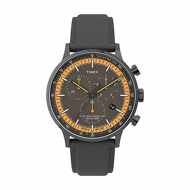 Waterbury Classic Chronograph 40mm Leather Strap - G...